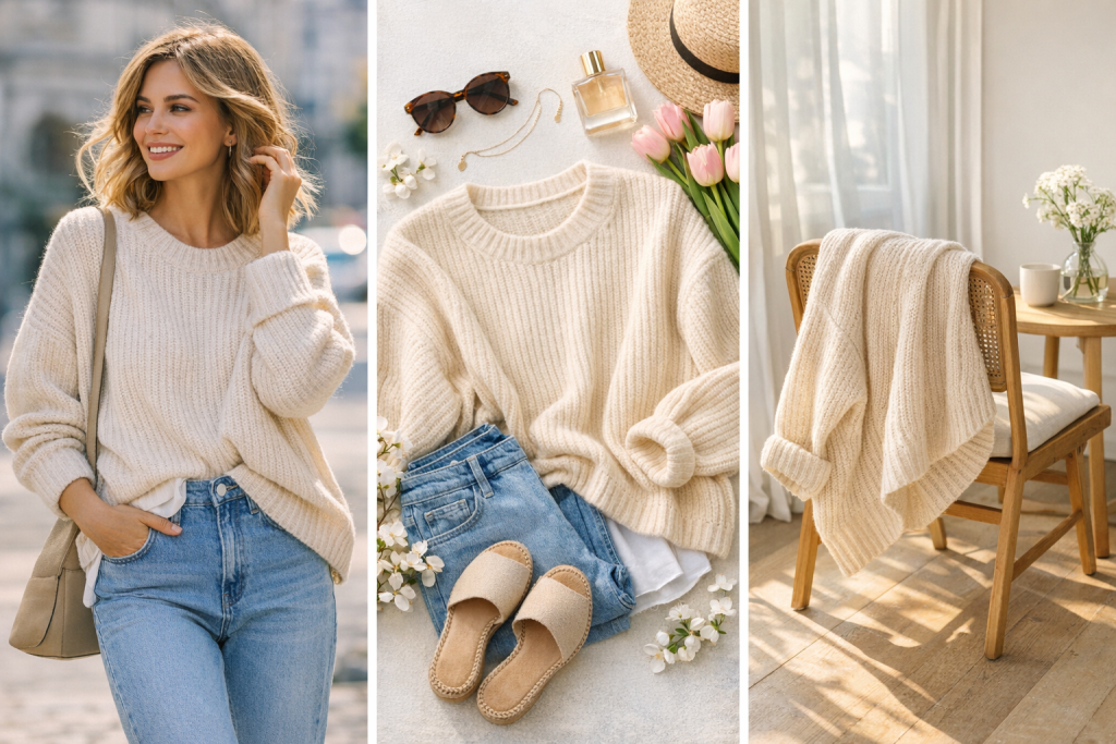 Oversize Pullover im Frühling