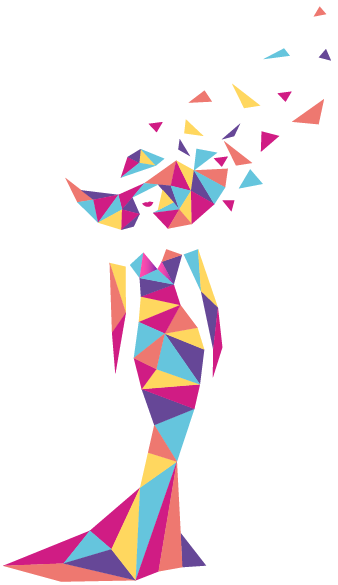 Logo bunte Frau von Laclara.store